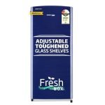 Voltas Beko, A Tata Product 183 L, 2-Star Single Door Direct Cool Refrigerator with Fresh Box Technology (RDC215C / 2S0XER0M0000GO, Hairline Blue)