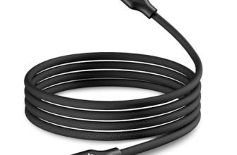 boAt New Launch Type-C C800 Magnetic Coiling Cable w/ 60W/3A Fast Charging, 480 Mbps Easy Data Transfer, 1 m (3.2 Feet) Cable Length, 10000+ Bends Lifespan, Nylon Braided Skin (Black)