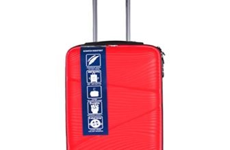 F Gear Joy PP008 28″ Red Hard Check-in Suitcase with Spinner Wheels (4036), Large