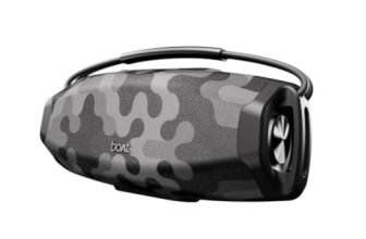boAt Stone 510 Portable Bluetooth Speaker with 25W RMS Output, Up to 8 Hours Playtime, IPX5 Resistant, Type-C Charging, TWS Mode, Built-in Mic, Voice Assistant, Ergonomic Carry Handle (Storm Grey)
