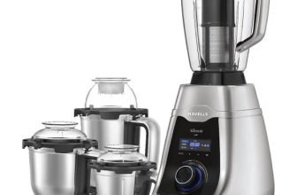 HAVELLS Silencio Low Noise 500 W Mixer Grinder 4 Jars (Grey & Black)(Silencio | 4 Jars | Grey, Black)