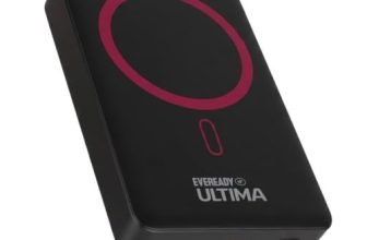 Eveready Ultima MagSafe Compatible Wireless Power Bank PB32, 10,000mAh, 15W Wireless & 22W Wired Fast Charging, Strong Magnetic Attachment, Compatible with iPhone 12 & Above, Android & Qi Devices