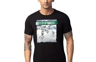 Spykar Black Round Neck Half Sleeves Blended T-Shirt for Men (Size: M)-MKTCP1BC082-Black