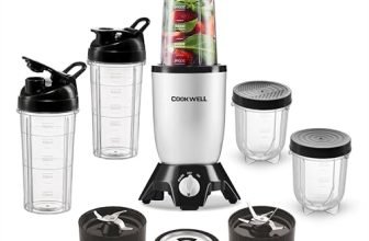 Cookwell Bullet Mixer Grinder (5 Jars, 3 Blades, Silver) – 600 Watts – 2 Year Warranty