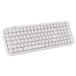 iGear ClearKey Wireless Keyboard, Transparent Keycaps, RGB Backlight 14 Modes, Tri-Mode BT + 2.4GHz + Wired, 3-Device Switching, 2000mAh, Type-C, Windows/Mac/iOS/Android (White)
