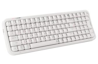 iGear ClearKey Wireless Keyboard, Transparent Keycaps, RGB Backlight 14 Modes, Tri-Mode BT + 2.4GHz + Wired, 3-Device Switching, 2000mAh, Type-C, Windows/Mac/iOS/Android (White)
