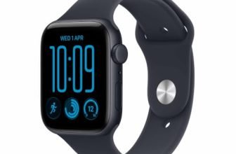 Apple Watch SE 3 GPS + Cellular 44mm Smartwatch | Midnight Aluminium Case, Navy Blue Sport Band – M/L. Fitness + Sleep + Cycle Tracking, Heart Rate, Vitals, Safety