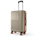 Safari Astra Neo 8 Wheels 66cm Medium Size Check-in Trolley Bag, Hard Case Polycarbonate, 360 Degree Wheeling Luggage for Men & Women, Travel Bag, Suitcase for Travel, Champagne