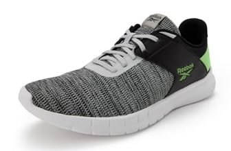 Reebok Men Synthetic/Textile Genesis Runner M Running Shoes LGH Solid Grey/Black/Solar Lime R UK-8