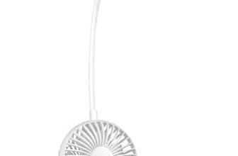 PHILIPS Anemo Rechargeable LED Table Lamp with Fan | 5W Bedside Dimmable LED Desklight with Gooseneck & 360 degree Flexibillity | 2200 mAh Battery with 2.5 hrs Backup