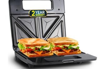iBELL SM410N Electric Sandwich Maker, 800W, Handle Lock function, Non-Stick Plates to Grill Sandwich Maker(Matte black)