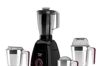 Havells Klassic 750 Watt 4 Jar Mixer Grinder, 21000 RPM Heavy Duty Universal Motor, 304 SS Blades, Large Size Break Resistant JarLids With Twist & Lock Mechanism- Black