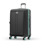 Safari Large Thorium Neo 8 Wheels 77 Cm Check-in Trolley Bag Hard Case Polycarbonate 360 Degree Wheeling System Luggage, Trolley Bags for Travel, Suitcase for Travel, Black