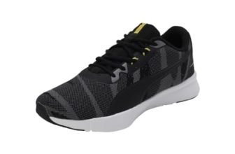 PUMA | Flyer Runner Street Men’s Running Shoes | Cool Dark Gray-Black-Yellow Blaze | 8UK