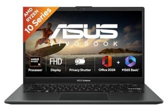 ASUS Vivobook Go 14 (2026),AMD Ryzen 3 30 Processor,AMD Radeon iGPU,8GB RAM,512GB SSD,FHD,14″ (35.5 cm),Windows 11,M365 Basic(1Y)* Office 2024,Mixed Black,1.38 Kg,E1404FA-EB1414WS,Thin & Light Laptop