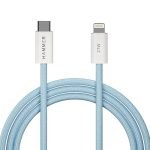HAMMER 27W Type-C to Lightning 8 Pin Nylon Braided Cable, 27W Fast Charging, 480Mbps High Speed Data Transfer & Durable Tangle Free Design, Compatible with iPhone, iPad, iMac, AirPods, 1.2M (Blue)