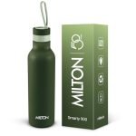 Milton New Smarty 900 thermosteel Water Bottle 730 ml, 24 Hr Hot and Cold I Leak Proof Lid, ISI Certified I Vacuum Insulated I for Office, Gym, School | Military Green