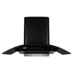 Crompton SensoSmart 90 cm Curved Glass Kitchen Chimney with 1360 m³/hr Suction, Smart On & Intelli Auto-Clean | Silent Kitchen Chimney with Filterless Technology (Black)