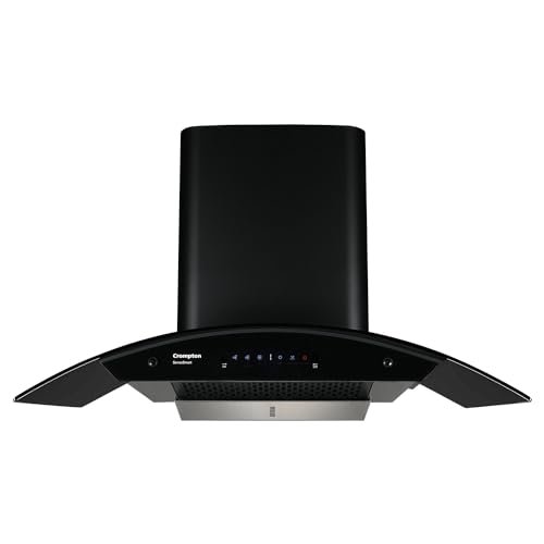 Wonderchef Ruby Sleek 60cm Chimney | Powerful Suction of 1400m3/hr | Auto Clean Function | Oil Collector | Low Noise | Black