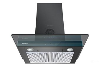 Faber 60cm 3 Way Silent Suction Chimney, 1150 m3/hr (HOOD SUPER 3D PLUS T2S2 BK TC LTW 60, 2 Baffle Filters, Touch Control, Black)