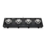 Thermador 4 Burner STL Plain Gas Stove Toughened Glass Cooktop Manual Ignition Die Cast Aluminium Alloy Tornado Burners Black