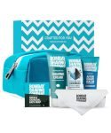 Bombay Shaving Company Premium Shaving Kit For Men | Charcoal Face Scrub, Charcoal Shaving Cream, Post Shave Balm, Neem & Charcoal Bath Soap, Face Towel | Travel Bag | Shaving Kit | Travel Kit For Men