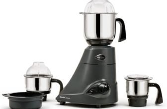 Preethi Blue Leaf Diamond Mixer Grinder, 750 Watt 3 Jars + Flexi Lid, Black