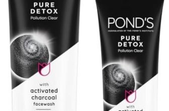 POND’S Pure Detox Face Wash 200 g, Daily Exfoliating & Brightening Cleanser, Deep Cleans Oily Skin – With Activated Charcoal for Fresh, Glowing Skin & POND’S Pure Detox Face Wash 100 g