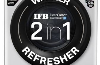 IFB 9 Kg 5 Star, 9 Swirl Wash, Steam Refresh, Eco Inverter Motor, WiFi, DeepClean®Ai Powered Fully Automatic Front Load Washing Machine(EXECUTIVE SXN 9014K, 2X Power Steam®,Inbuilt Heater,Rich Silver)