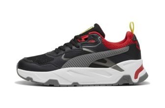 PUMA Men, Ferrari Trinity, Black-Rosso Corsa, Sneaker, 3UK, (30857701)