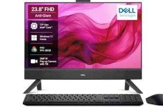 Dell 24 AIO, 13th i5, 8GB RAM DDR5 512GB SSD,Intel Graphics, 23.8″ FHD AG,IPS, 99% SRGB, Win 11+MSO’24+O365|Intel WiFi 6e, 5MP Pop-Up Camera, Dolby Dual Speakers, 3 Yrs Warranty|Wireless Keyboard Mice