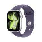 Apple Watch Series 11 GPS + Cellular 46mm Silver Aluminium Case with Purple Fog Sport Band – M/L