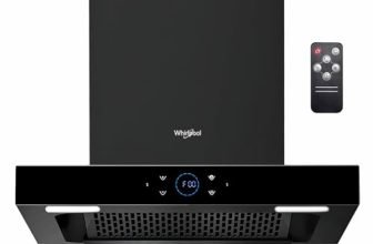 Whirlpool Smart Heat Sensor 60cm Kitchen Chimney with Filterless Autoclean Technology | BLDC Motor | With Remote Control (SMARTSENSE ZEN TAFL 60 HAC BLDC BK HOOD)