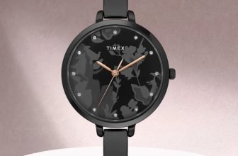 TIMEX Round 34mm Black Dial Analog Watch  – For Women