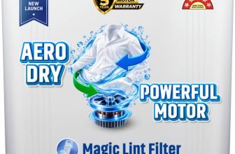 Kenstar 6.5 kg 5Star Rated Energy Efficient Motor With 1350RPM, Aero Dry Function , Magic Lint Filter Semi Automatic Top Load Washing Machine Blue, White(KSSA655NNNDB)