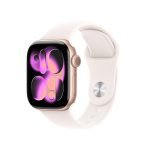 Apple Watch Series 11 GPS 42mm Rose Gold Aluminium Case with Light Blush Sport Band – M/L