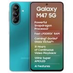 Samsung Galaxy M47 5G Mobile (Blaze Blue, 6GB RAM, 128GB Storage, 6000mAh Battery)| 50MP OIS| Snapdragon Processor| LPDDR5X RAM,UFS 3.1 Storage| Gorilla Glass Victus+| sAMOLED| Knox Security| AI