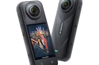 Insta360 X5 – Waterproof 8K 360° Action Camera, Leading Low Light, Invisible Selfie Stick Effect, Rugged and Replaceable Lens, 3-Hour Battery, Built-in Wind Guard, Stabilization, Triple AI Chip Design