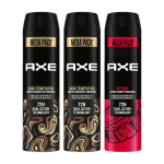 AXE Dark Temptation and Intense Deodorant Spray  –  For Men(645 ml, Pack of 3)