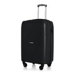 HRX Icon Cabin Size Haileys Black Polypropylene Hard Shell Suitcase – Premium Travel Trolley Bag with 4 Spinner Wheels, Number Lock & Water Resistant Body