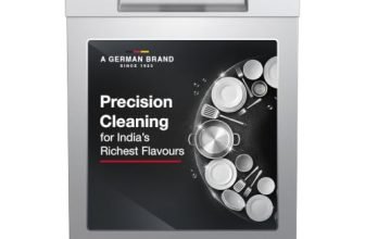 Hafele Aqua Chrome Dishwasher |13 Place Settings |Upto 70 Utensils |Designed for Indian Kitchens |Free-Standing |Hygienic & High-Performance Cleaning |Premium Stainless Steel Finish |5-Year Warranty