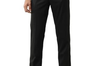 Arrow Men’s Checked Tapered Fit Trousers (ARAEOTR1922_Black_34)