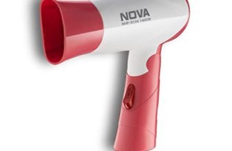 Nova NHP-8104 1400 Watts Compact Hair Dryer (White/Pink)