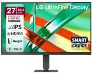 LG 27U730B-BA Smartchoice 68 cm (27 in) Ultrafine UHD (3840×2160) IPS Monitor, HDR10, DCI-P3 90%(Typ.), 3-Side Virtually Borderless, Anti-Glare, DP, HDMI, USB Type-C (65W PD), Tilt/Height Adjustable