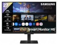 Samsung 27″ M5 Smart Monitor with Smart TV Experience (Smartchoice) |FHD 1920 x 1080| Screen Mirroring | IPS Pane l TV Plus| Speakers | Adaptive Sound | Wi-Fi | HDMI |Bluetooth| LS27FM500EWXXL | Black