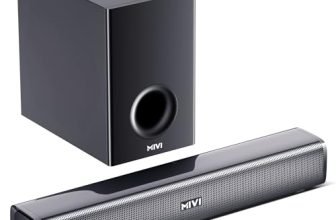 Mivi Fort H120 Soundbar – 120W Home Theatre Sound Bar, 2.1 Channel, 2 in-Built Speakers and 1 External Subwoofer, Multiple EQ & Input Modes, Made in India Sound bar for TV