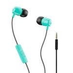 Skullcandy Jib In-Ear Wired Earbuds with Mic – Supreme Sound, Comfortable Silicone Ear Gels, Noise Isolating Fit, Hands-Free Calling, 3.5mm Jack Compatible with Smartphones Tablets Laptops, Gray Miami