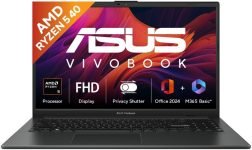 ASUS Vivobook Go 15 (2026) AMD Ryzen 5 40 – (16 GB/512 GB SSD/Windows 11 Home) E1504FA-IN2817WS Thin and Light Laptop(15.6 inch, Mixed Black, 1.63 kg, With MS Office)
