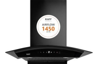 KAFF 60cm Curved Filterless Chimney, Installation Kit Included, KEC 60A