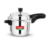 Greenchef Shine Stainless Steel Outerlid Pressure Cooker| Induction and gas stove Compatible| ISI certified| Ergonomic Handle| 3Litre Capacity (3, Liters)